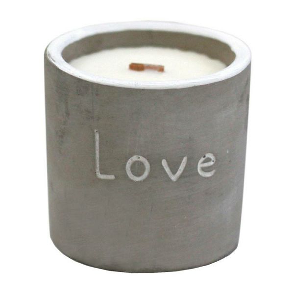 Concrete Soy Candle Love Purple Fig & Casis 