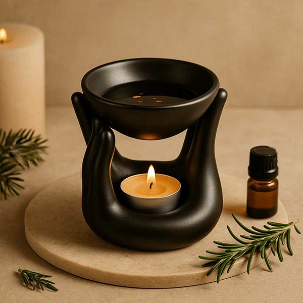 Aroma lampa Open Hands Black
