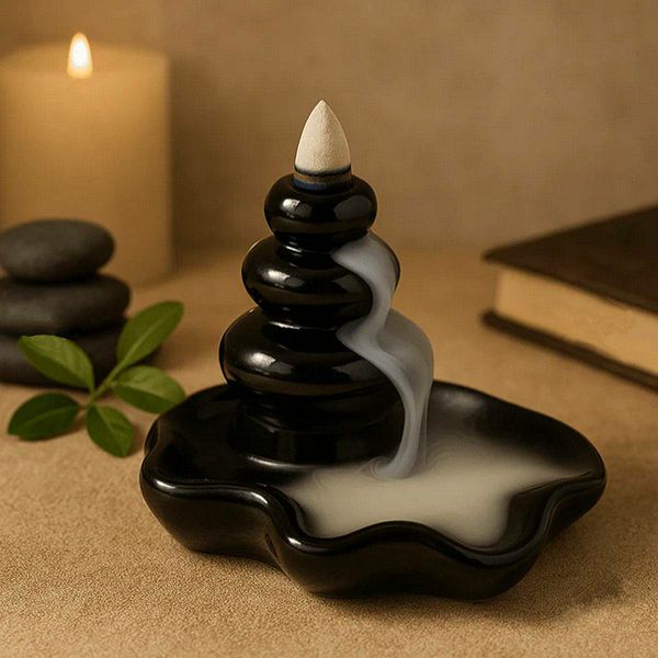 Backflow Incense Burner - Large Pebbles