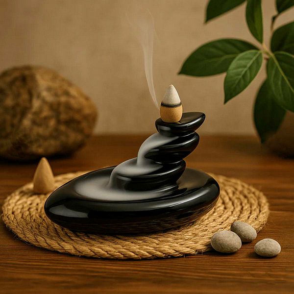 Backflow Incense Burner - Small Pebbles