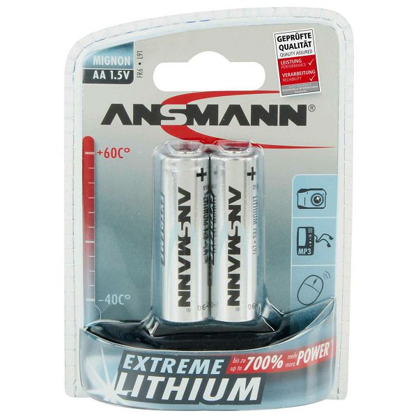 Baterije 1x2 Ansmann Lithium Mignon AA Extreme