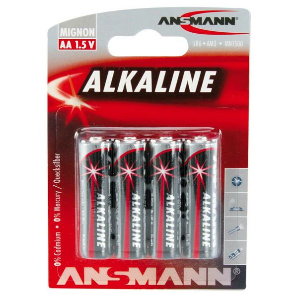 Baterije 1x4 Ansmann Alkaline Mignon AA red-line