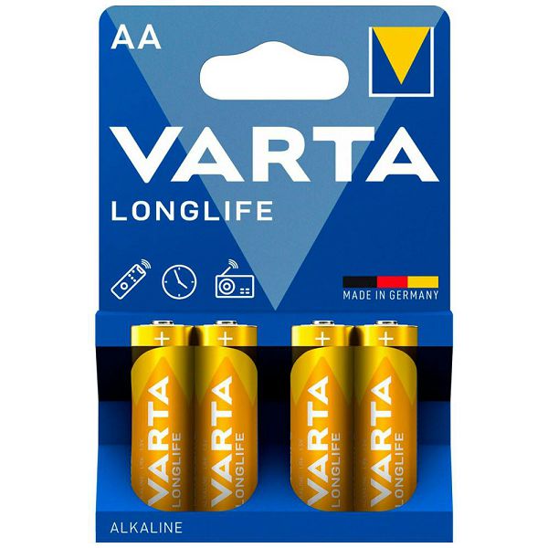 Baterije 1x4 Varta Longlife Extra Mignon AA LR 6