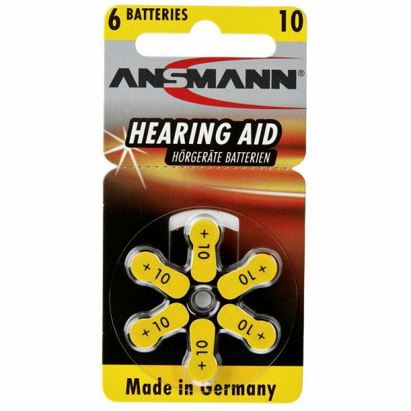 Baterije 1x6 Ansmann Zinc-Air 10 (PR 70)