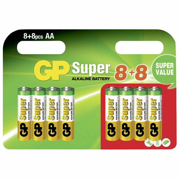 Baterije GP Super Alkaline AA LR06 8+8