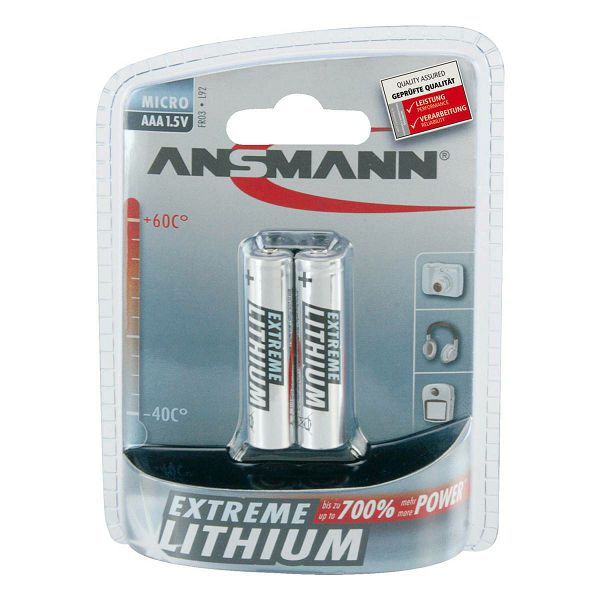 Baterije Lithium Micro AAA Extreme 1x2 Ansmann