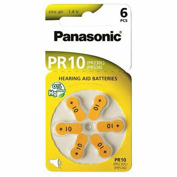Baterije Panasonic PR 10 Zinc Air x6