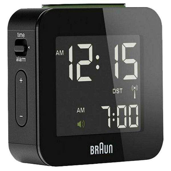 BNC 008 Radio Controlled Travel Alarm Clock black