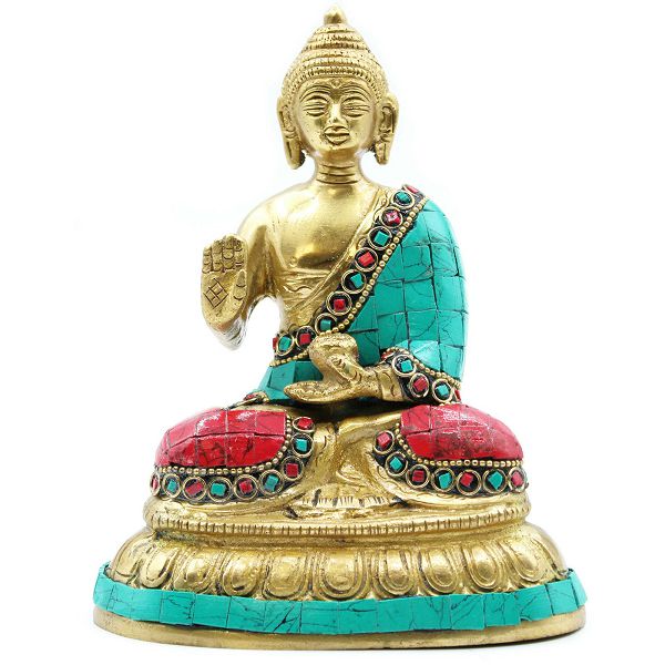 Brass Buddha Blessing 15 cm