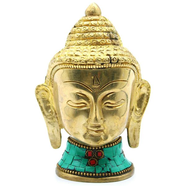 Brass Buddha Head 11.5 cm