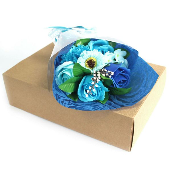 Buket cvijeća od sapuna - Blue (Box)