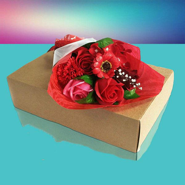 Buket cvijeća od sapuna - Red (Box)