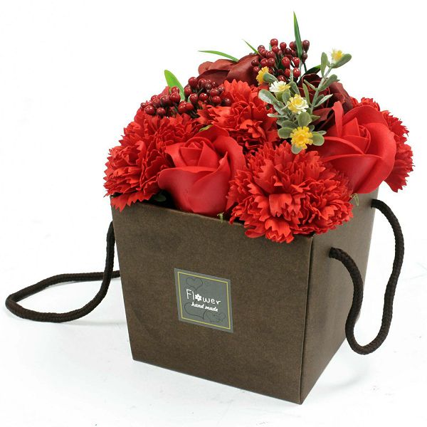 Buket cvijeća od sapuna - Red Rose & Carnation