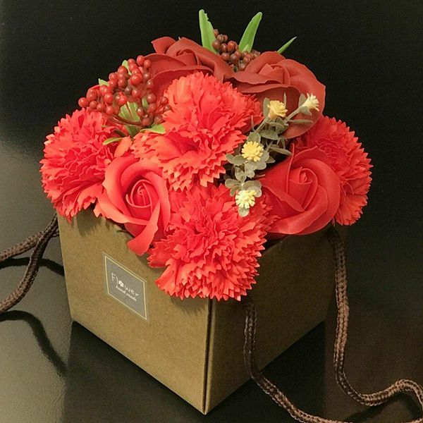 Buket cvijeća od sapuna - Red Rose & Carnation