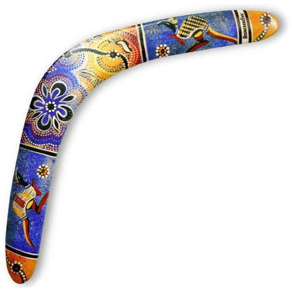 Bumerang Aboriginal left 28 cm