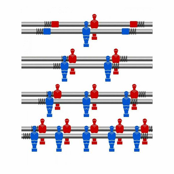 Komplet šipki Garlando Telescopic Red & Blue