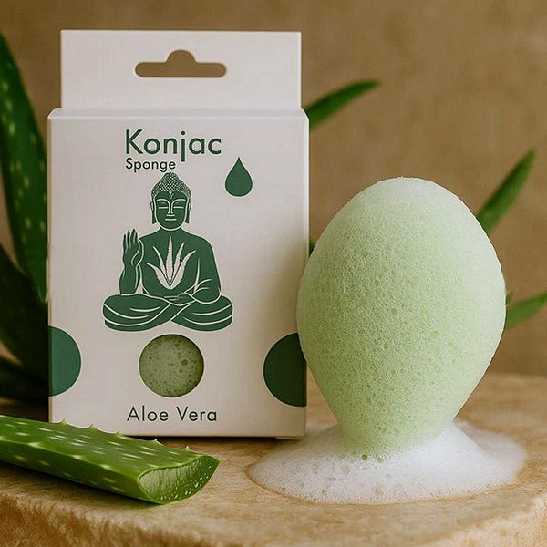 Konjac spužva za lice - Aloe Vera