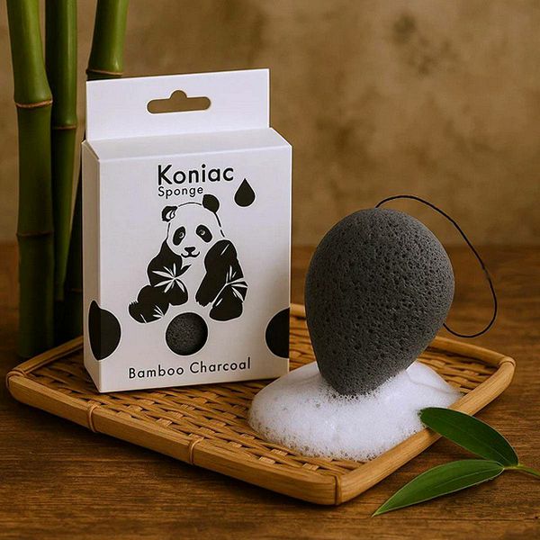Konjac spužva za lice - Bamboo Charcoal