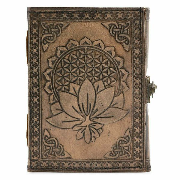 Kožna bilježnica Lotus Madala 17.5 x 12.5 cm
