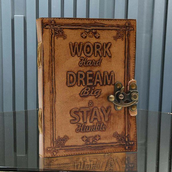 Kožni dnevnik Work & Dream Big 18 x 13 cm