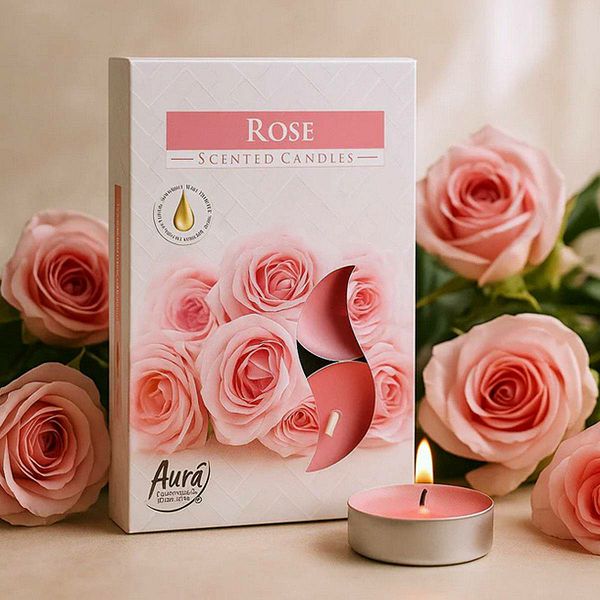 Mirisne svijeće lučice - Ruža x6