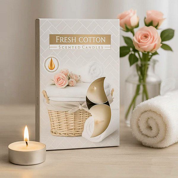 Mirisne svijeće lučice - Svježi pamuk x6