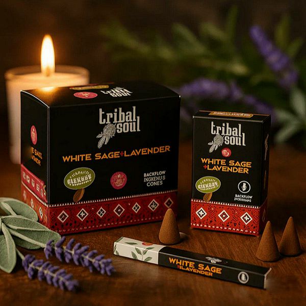 Mirisni čunjići Tribal Soul Backflow Bijela kadulja & Lavanda