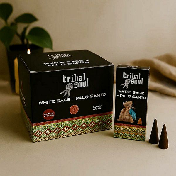 Mirisni čunjići Tribal Soul Backflow Bijela kadulja & Palo Santo 