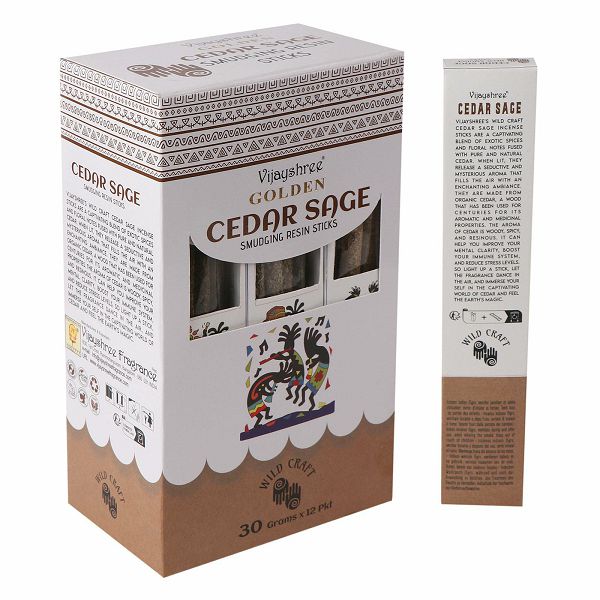 Mirisni štapići Golden Cedar i Kadulja Smudging Resin 30 g 