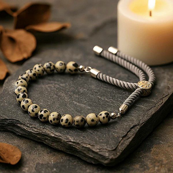 Narukvica 925 Silver Dalmation Jasper 