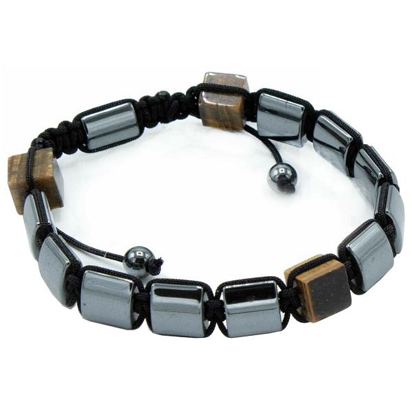 Narukvica Shamballa Tiger Eye Cuboids