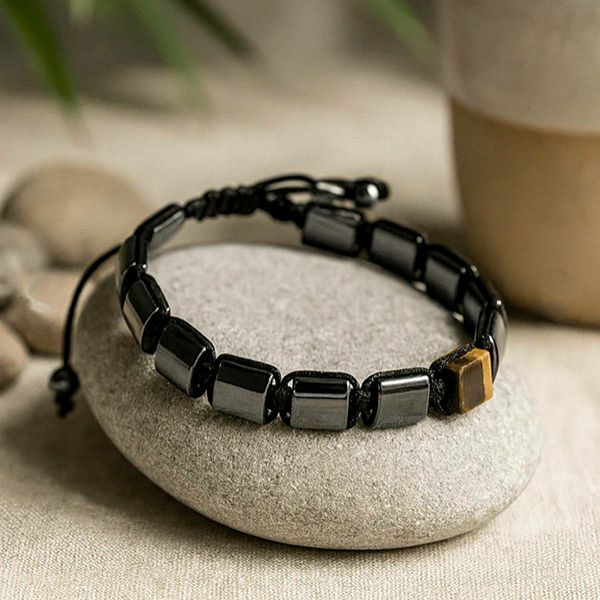 Narukvica Shamballa Tiger Eye Cuboids