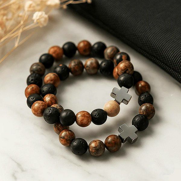 Narukvice - Vječnost - Leopard Jasper & Lava 