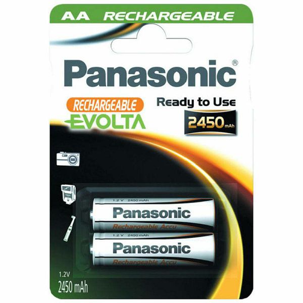 Panasonic NiMH Mignon x2 AA 2450 mAh Evolta