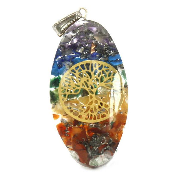 Power Pendant - 7 Stone Chakra Oval