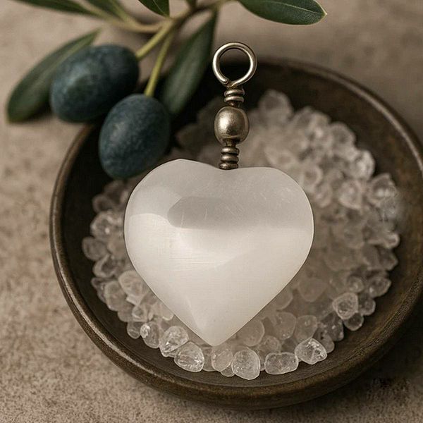 Privjesak Selenite Heart