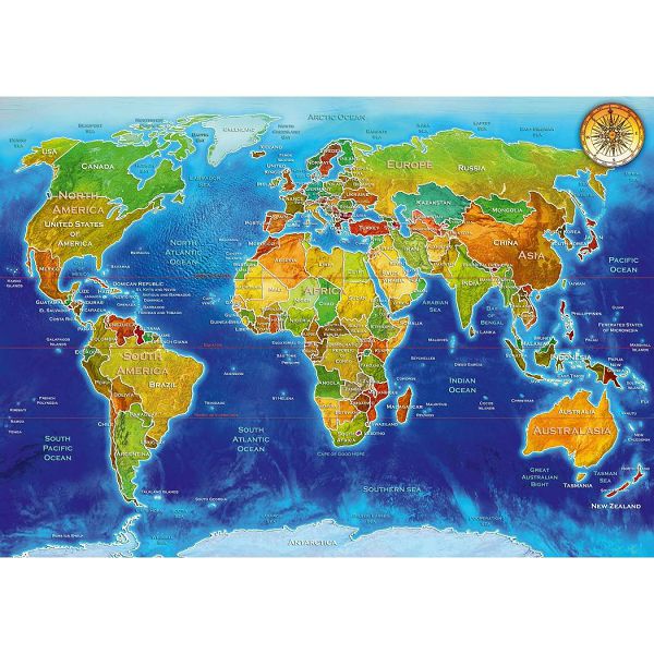 Puzzle World Geo-Political Map