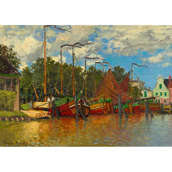 Puzzle Claude Monet - Boats at Zaandam 1871