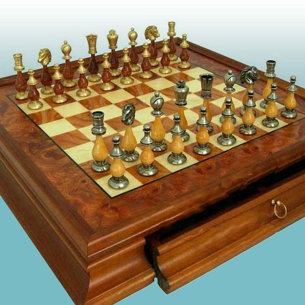 Šah Set Box Oriental 61 x 61 cm