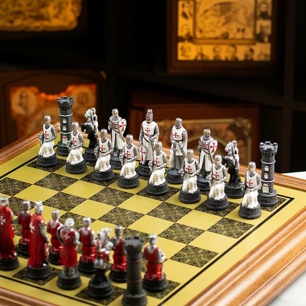 Šah Set Vitezovi Templari 48 x 48 cm