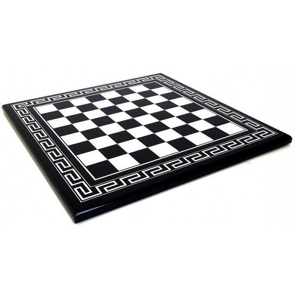 Šahovska ploča Greek Frame Black 50 x 50 cm