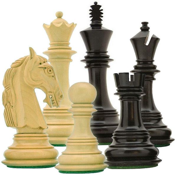 Šahovske figure Colombian Ebonised 4"