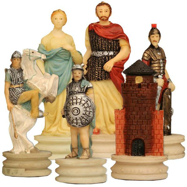 Šahovske figure Grci & Rimljani 3.15"
