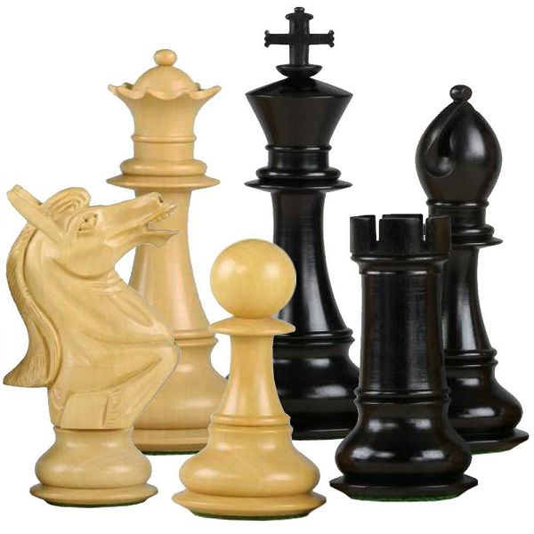 Šahovske figure Napoleon Ebony 6"
