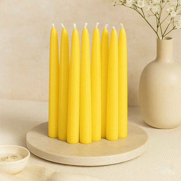 Svijeće Taper Yellow x10