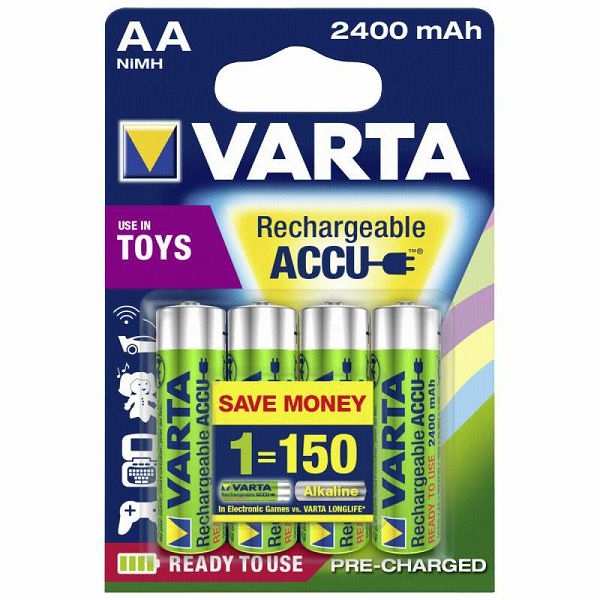 Varta AA x4 Ready2Use NiMH 2400 mAh Toys