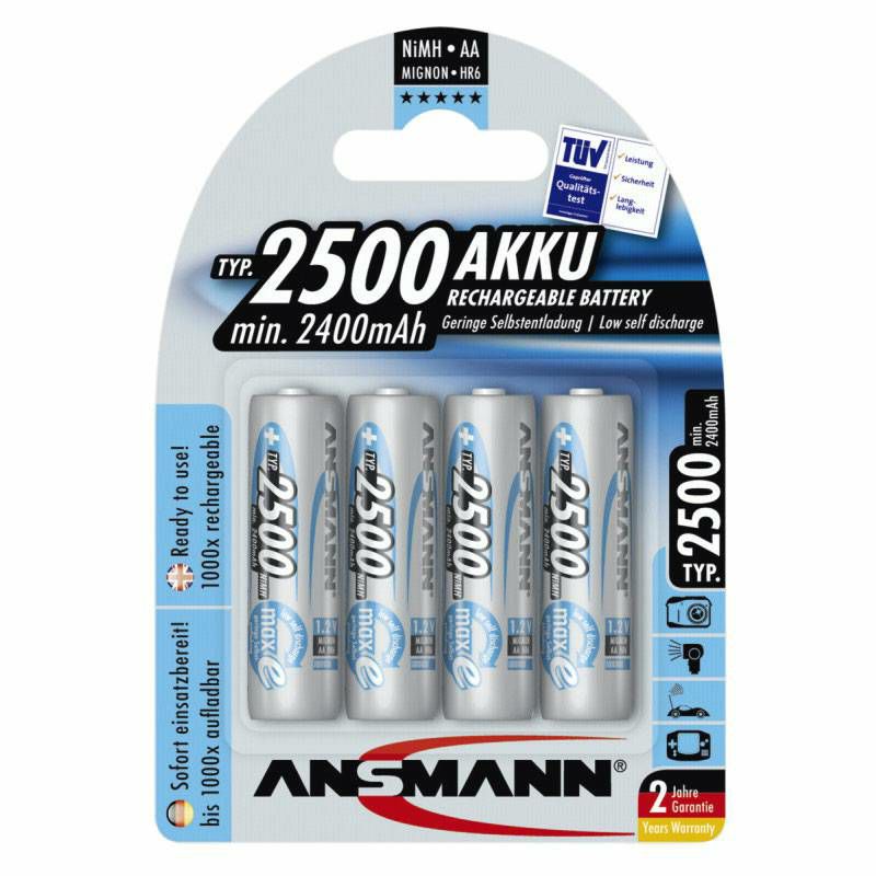 Ansmann maxE 4 NiMH 2500 Mignon AA 2400 mAh