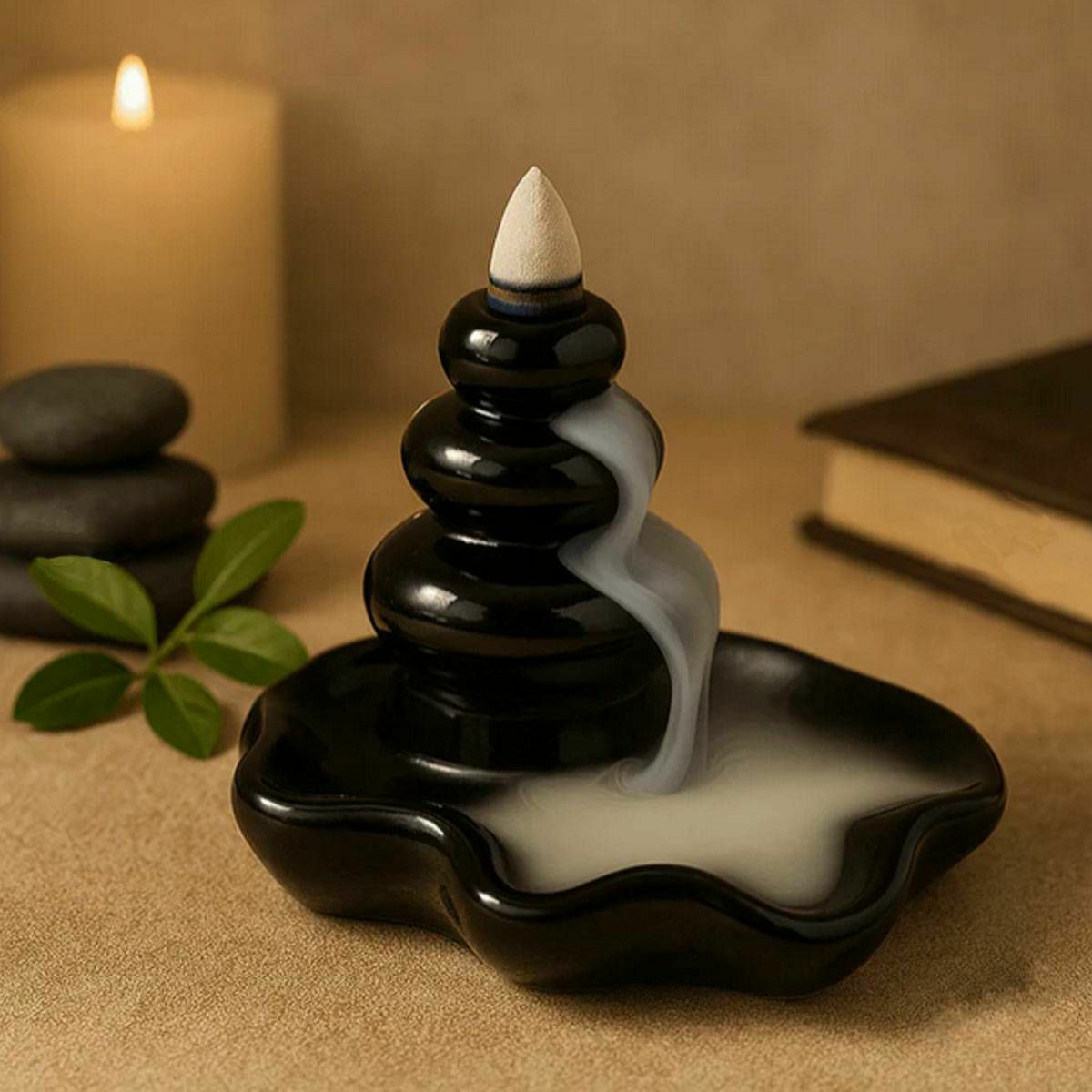 Backflow Incense Burner - Large Pebbles