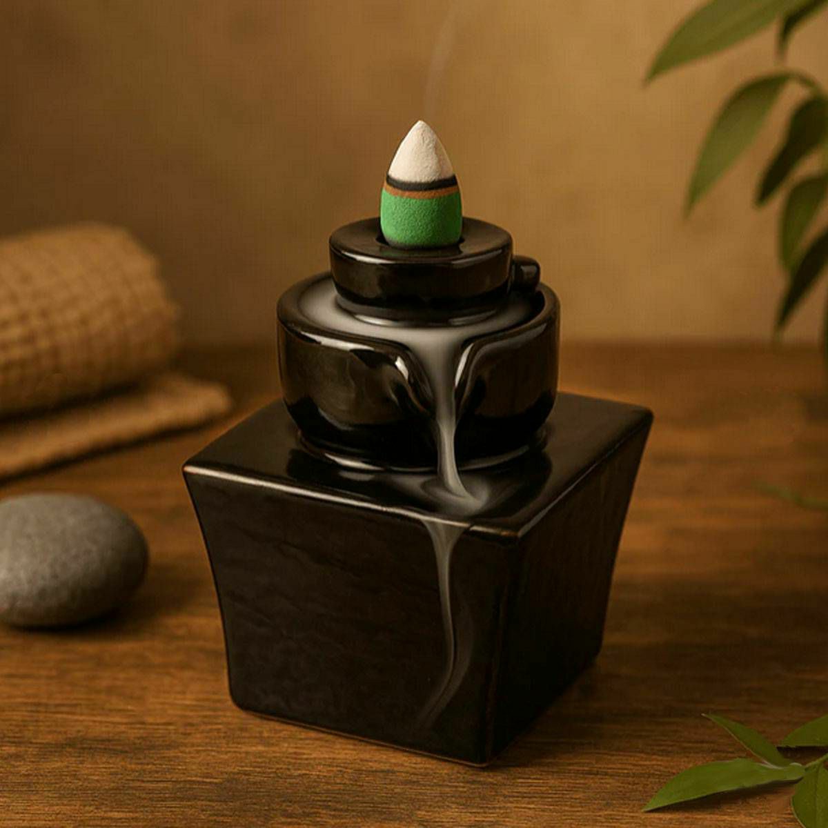 Backflow Incense Burner - Round to Square