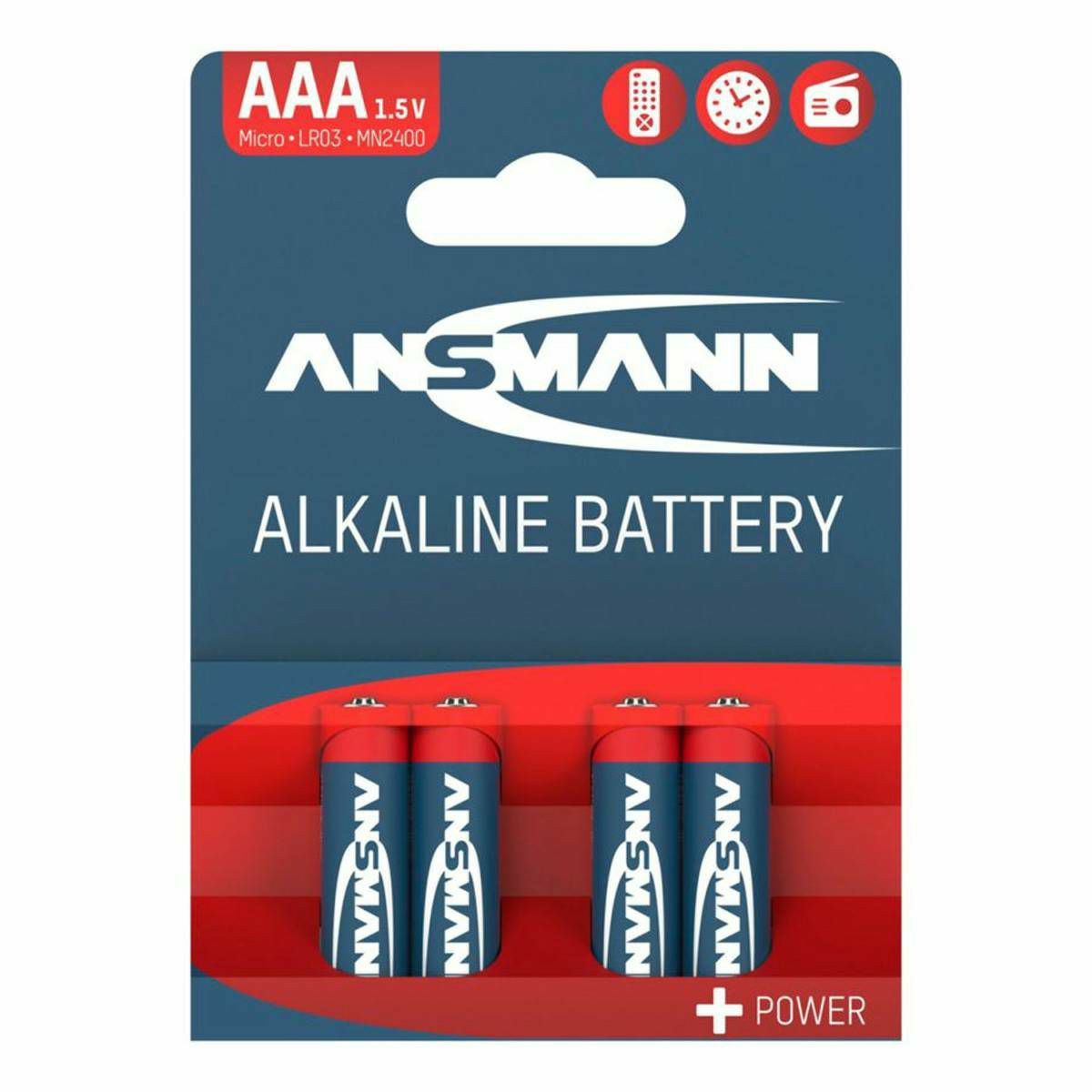 Baterije 1x4 Ansmann Alkaline Micro AAA LR 03 red-line